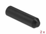 Delock 70 x 16 mm méretű lezáró vég belül ragasztó felülettel 2 db. fekete (19762) (19762)