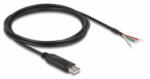 Delock Adapter kábel A-típusú USB 2.0 - soros RS-485 3 nyílt vezetékvéggel 2 m (63509) (63509)
