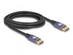 Delock DisplayPort kábel 8K 60 Hz 3 m lila fém (80602) (80602)