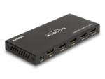 Delock HDMI elosztó 1 x HDMI megoszlik 4 x HDMI-vé, 4K 60 Hz kimenettel és downscalerrel (18652) (18652)