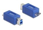 Delock USB 5 Gbps adapter B-típusú USB apa USB Micro-B apa (elforgatott elrendezés) (67215) (67215) - aqua
