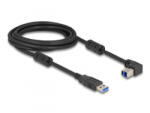Delock USB 5 Gbps kábel A-típusú apa - B-típusú apa 90 felfelé néző csatlakozóapaval 3 m (81106) (81106) - aqua