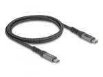Delock USB 40 Gbps adat és gyorstöltő koax kábel 1 m hosszú, 8K 60 Hz USB PD 3.1 bővített tápszélesség 240 W (86067) (86067)