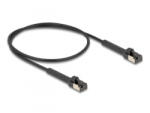 Delock RJ45 vékony hálózati kábel Cat. 6A U/FTP hajlítható fekete 0, 5 m hosszú (80933)