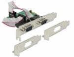 Delock PCI Express kártya > 2 x nagy sebességű 921K, RS-232 soros csatlakozó, tápellátással (89641) - aqua