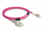 Delock Optikai kábel fém megerősítéssel LC Duplex - SC Duplex Multi-mód OM4 2 m (87917)