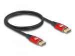 Delock DisplayPort kábel 8K 60 Hz 1 m piros fém (80604) (80604)
