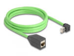 Delock RJ45 hálózat bővítő kábel Cat. 6A apa felfelé néző csatlakozódugóval - anya SF/UTP alkalmas kábelvezető láncokhoz PUR (TPU) 2 m (80884)