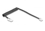 Delock Telefon csavart kábel RJ11 apa - RJ45 apa fekete színű 1 m (88442) (88442) - aqua