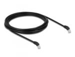 Delock RJ45 hálózati kábel Cat. 6A S/FTP 45 fokban lefelé hajló 3 m fekete (80277)