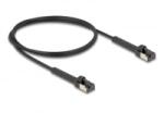 Delock RJ45 vékony hálózati kábel Cat. 8.1 U/FTP hajlítható akár 40 Gbps fekete 1 m (80940) (80940)