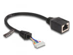 Delock Kábel RJ45 anya tűfej anya 2, 00 mm 8 tűs 23 cm Cat. 5e, fekete (88006)