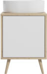 Oltens Hedvig dulap 50x45x49.7 cm sub chiuveta pe perete alb-stejar 60202060 (60202060)