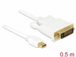Delock Kábel mini Displayport 1.1 dugó > DVI 24+1 dugó 0, 5 m (83986) - aqua