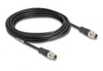 Delock Kábel M12 X kódolt 8 tűs apa - apa PVC 5 m (80865) (80865)
