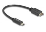 Delock USB 10 Gbps kábel E-típusú A kulcsos USB 20 tűs apa USB Type-C apa 25 cm (85528) (85528) - aqua