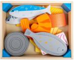 Bigjigs Toys Дървен комплект Bigjigs - Щайга за риба, с аксесоари (BJ475) - ozone