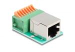 Delock RJ45 anya - Terminal block nyomógombbal Cat. 5e (90652) (90652) - aqua