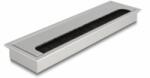 Delock Kábel tömítő/rendező asztalba szerelt változathoz kefével 280 x 80 x 28 mm méretű, ezüst (66862) (66862)