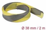 Delock Fonott kábelharisnya nyújtható 2 m x 38 mm fekete-sárga (20752) (20752)