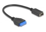 Delock USB 5 Gbps kábel tűfejes anya belső E-típusú A kulcsos anya USB csatlakozókkal 25 cm (65100) (65100) - aqua