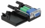 Delock VGA 15 tűs adapter anya - 10 tűs kapocstest házzal (66259) - aqua