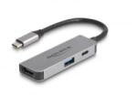 Delock USB Type-C adapter 4K 60 Hz s HDMI-hez A- és USB Type-C PD 95 W porttal (61063) (61063) - aqua
