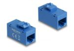 Delock Keystone modul, RJ45-aljzat - RJ45-aljzat, Cat. 6A UTP kék (90642) (90642) - aqua