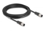 Delock Kábel M12 A kódolt 8 tűs apa - apa PVC 5 m (80808) (80808)