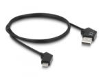 Delock Kábel A-típusú USB 2.0 apa - USB Type-C apa elforgatható gyors töltő funkcióval 60 W 1, 2 m (80769)