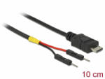 Delock Micro-B típusú USB tápkábel 2 db. különálló tűfejes apa véggel hossza 10 cm (85406) - aqua