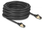 Delock RJ45 hálózati kábel Cat. 6A apa - apa S/FTP fekete 15 m - Cat. 7 nyers kábellel, mely alkalmas bel- és kültéri használatra (80253) (80253) - aqua