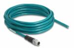Delock Hálózati kábel M12 8 tűs X-kódú csavarozással nyitható huzalvéggel PVC borítás 5 m hosszú (87852)