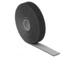 Delock Hurkolható rögzítok, 5 m x 20 mm (H x Sz) tekercs, fekete (18715) (18715)