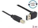 Delock Kábel EASY-USB 2.0-s A típusú csatlakozódugó, ívelt felfelé / lefelé > USB 2.0-s B-típusú csa (83541) - aqua