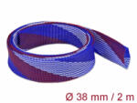 Delock Fonott kábelharisnya nyújtható 2 m x 38 mm kék-piros-fehér (20756) - aqua