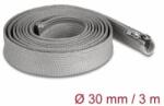 Delock Befont karmantyú zipzáras szorítóval hőállóság egészen 3 m x 30 mm-es szürke (20837) (20837)