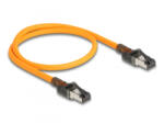Delock RJ45 hálózati kábel USB Type-C porttal megtalálási, önazonosítási funkcióval Cat. 6A S/FTP 0, 5 m narancssárga (80403)