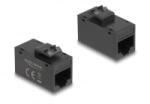 Delock Keystone modul, RJ45-aljzat - RJ45-aljzat, Cat. 6A UTP fekete (90638) (90638) - aqua