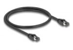 Delock RJ45 hálózati kábel Cat. 8.1 S/FTP 50 cm akár 40 Gbps fekete (80232)