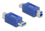 Delock USB 5 Gbps adapter A-típusú USB apa B-típusú USB apa (elforgatott elrendezés) (67213) (67213) - aqua