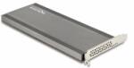 Delock PCI Expresz 4.0 x16 kártya - 4xbelső NVMe M. 2 M-kulcs hűtőbordával és ventilátorral-elágazás (90079) - aqua