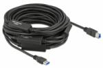 Delock Aktív USB 3.2 Gen 1 kábel A-típusú USB B-típusú USB csatlakozóvégekkel 20 m (85382) - aqua
