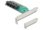 Delock PCI Express 16 kártya 4 x belső SFF-8643 NVMe-hez - elágazás - alacsony profilú formatényező (90777) (90777) - aqua