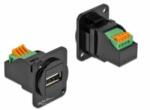 Delock D-típusú Modul USB 2.0 A-típusú hüvely anya sorkapocs modul (86734)