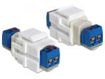 Delock Keystone modul terminalblock > terminalblock (86323) (86323) - aqua
