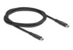 Delock USB 20 Gbps kábel USB Type-C apa - apa PD 3.0 100 W E-Marker 1 m fekete fém (80024) (80024)