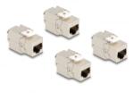 Delock Keystone modul, RJ45-aljzat Cat. 6A STP 4 db. -os (86050) (86050) - aqua
