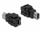 Delock Keystone modul, FireWire-csatlakozóhüvely > FireWire-csatlakozóhüvely, fekete (86852) - aqua