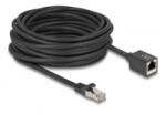 Delock Hálózat bővítő kábel RJ45 apa - RJ45 anya Cat. 6A S/FTP 10 m fekete (90323)